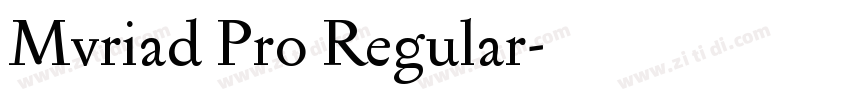 Mvriad Pro Regular字体转换